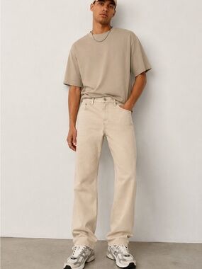 NWT DJAB by Simons Wynwood Relaxed Fit 5-Pocket Jeans Sand Men’s 36